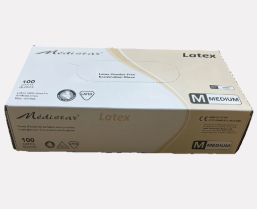 Gants en latex non poudrés - Boîte de 100 MEDISTAR