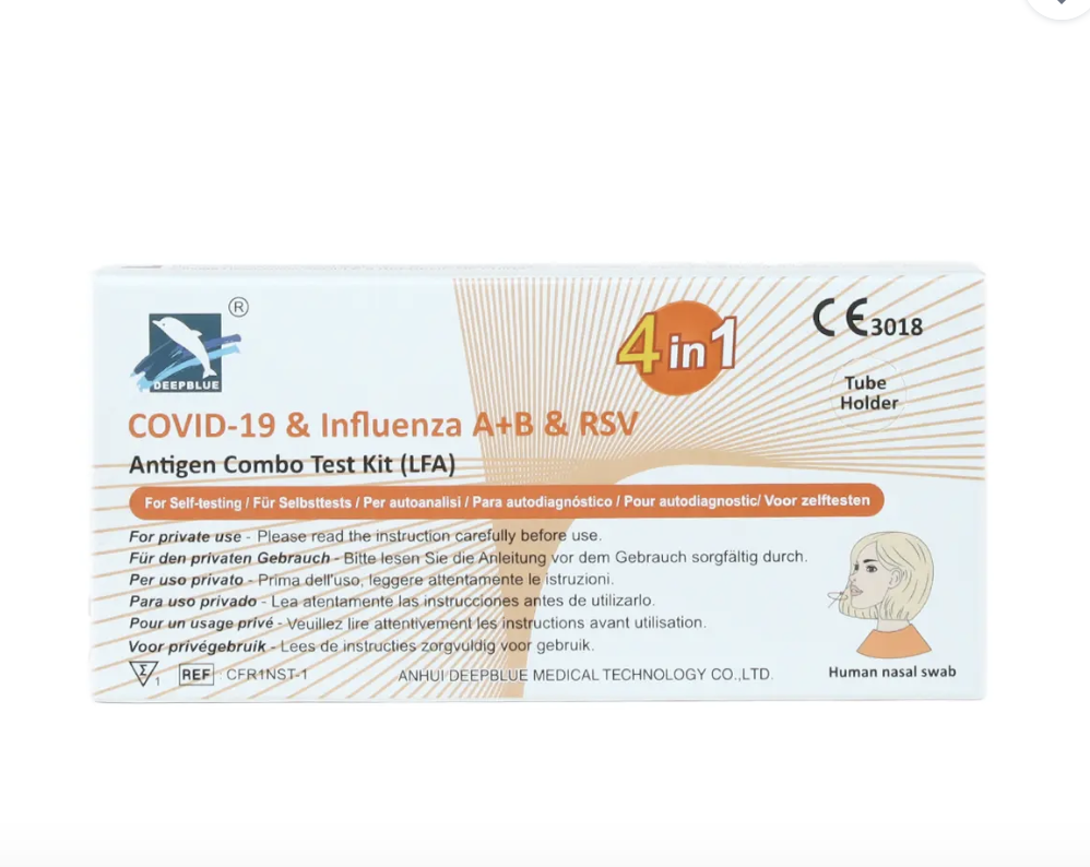 Autotest Combo 3 en 1 – VRS/Grippe/Covid 19 – Deepblue Boîte unitaire – DLU 07/2029