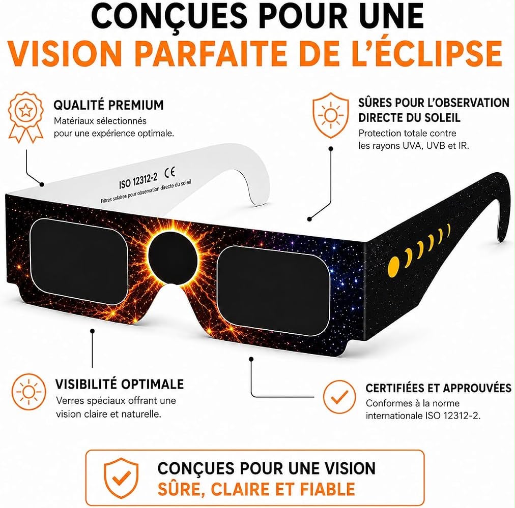Lunettes pour l'observation de l'éclipse solaire